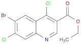 3-Quinolinecarboxylic acid, 6-bromo-4,7-dichloro-, ethyl ester