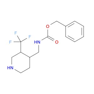 Carbamic acid, N-[[3-(trifluoromethyl)-4-piperidinyl]methyl]-, phenylmethyl ester