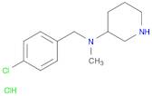 3-Piperidinamine, N-[(4-chlorophenyl)methyl]-N-methyl-, hydrochloride (1:1)