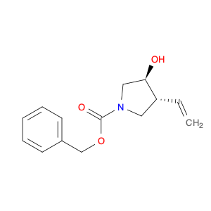 1-Pyrrolidinecarboxylic acid, 3-ethenyl-4-hydroxy-, phenylmethyl ester, (3R,4S)-rel-