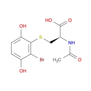 L-Cysteine, N-acetyl-S-(2-bromo-3,6-dihydroxyphenyl)-