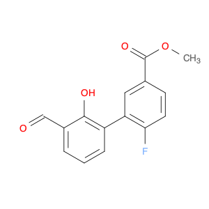 [1,1'-Biphenyl]-3-carboxylic acid, 6-fluoro-3'-formyl-2'-hydroxy-, methyl ester