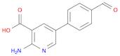 3-Pyridinecarboxylic acid, 2-amino-5-(4-formylphenyl)-