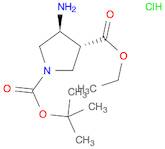 1,3-Pyrrolidinedicarboxylic acid, 4-amino-, 1-(1,1-dimethylethyl) 3-ethyl ester, hydrochloride (1:…