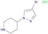 Piperidine, 4-(4-bromo-1H-pyrazol-1-yl)-, hydrochloride (1:1)