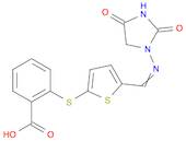 Benzoic acid, 2-[[5-[[(2,4-dioxo-1-imidazolidinyl)imino]methyl]-2-thienyl]thio]-