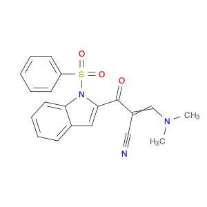 1H-Indole-2-propanenitrile, α-[(dimethylamino)methylene]-β-oxo-1-(phenylsulfonyl)-