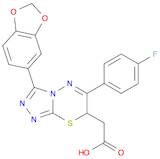 7H-1,2,4-Triazolo[3,4-b][1,3,4]thiadiazine-7-acetic acid, 3-(1,3-benzodioxol-5-yl)-6-(4-fluorophen…