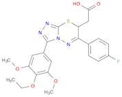 7H-1,2,4-Triazolo[3,4-b][1,3,4]thiadiazine-7-acetic acid, 3-(4-ethoxy-3,5-dimethoxyphenyl)-6-(4-fl…