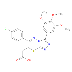 7H-1,2,4-Triazolo[3,4-b][1,3,4]thiadiazine-7-acetic acid, 6-(4-chlorophenyl)-3-(3,4,5-trimethoxyph…