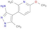 1H-Pyrazol-3-amine, 4-(6-methoxy-2-methyl-3-pyridinyl)-5-methyl-