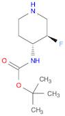 Carbamic acid, N-[(3R,4R)-3-fluoro-4-piperidinyl]-, 1,1-dimethylethyl ester, rel-