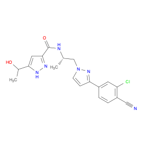 1H-Pyrazole-3-carboxamide, N-[(1S)-2-[3-(3-chloro-4-cyanophenyl)-1H-pyrazol-1-yl]-1-methylethyl]-5…