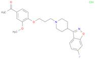 Ethanone, 1-[4-[3-[4-(6-fluoro-1,2-benzisoxazol-3-yl)-1-piperidinyl]propoxy]-3-methoxyphenyl]-, hy…