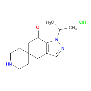 Spiro[5H-indazole-5,4'-piperidin]-7(6H)-one, 1,4-dihydro-1-(1-methylethyl)-, hydrochloride (1:?)