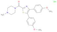 Methanone, [4,5-bis(4-methoxyphenyl)-2-thiazolyl](4-methyl-1-piperazinyl)-, hydrochloride (1:1)