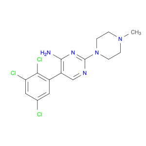 4-Pyrimidinamine, 2-(4-methyl-1-piperazinyl)-5-(2,3,5-trichlorophenyl)-