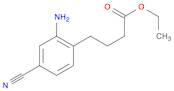 Benzenebutanoic acid, 2-amino-4-cyano-, ethyl ester