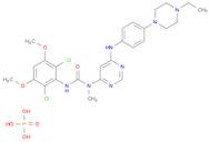 Urea, N'-(2,6-dichloro-3,5-dimethoxyphenyl)-N-[6-[[4-(4-ethyl-1-piperazinyl)phenyl]amino]-4-pyrimi…