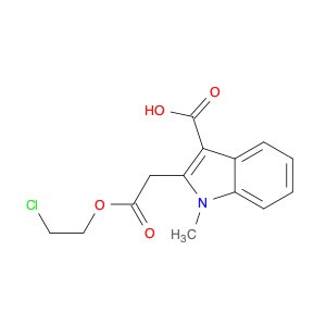 1H-Indole-2-acetic acid, 3-carboxy-1-methyl-, 2-(2-chloroethyl) ester