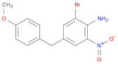 Benzenamine, 2-bromo-4-[(4-methoxyphenyl)methyl]-6-nitro-