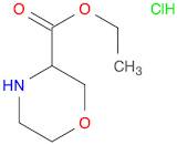 3-Morpholinecarboxylic acid, ethyl ester, hydrochloride (1:1)