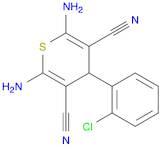 4H-Thiopyran-3,5-dicarbonitrile, 2,6-diamino-4-(2-chlorophenyl)-