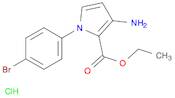 1H-Pyrrole-2-carboxylic acid, 3-amino-1-(4-bromophenyl)-, ethyl ester, hydrochloride (1:1)