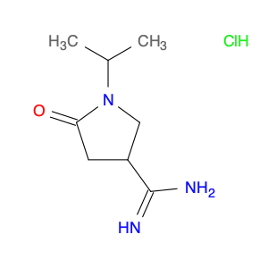 3-Pyrrolidinecarboximidamide, 1-(1-methylethyl)-5-oxo-, hydrochloride (1:1)