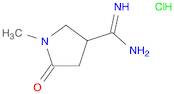 3-Pyrrolidinecarboximidamide, 1-methyl-5-oxo-, hydrochloride (1:1)