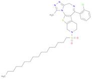 4H-Pyrido[4',3':4,5]thieno[3,2-f][1,2,4]triazolo[4,3-a][1,4]diazepine, 6-(2-chlorophenyl)-9-(hexad…