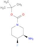 1-Piperidinecarboxylic acid, 3-amino-4-fluoro-, 1,1-dimethylethyl ester, (3R,4S)-rel-