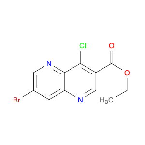 1,5-Naphthyridine-3-carboxylic acid, 7-bromo-4-chloro-, ethyl ester