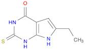 4H-Pyrrolo[2,3-d]pyrimidin-4-one, 6-ethyl-1,2,3,7-tetrahydro-2-thioxo-