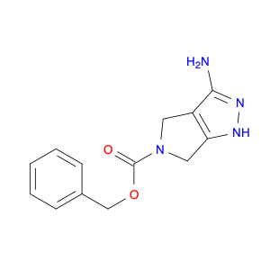 Pyrrolo[3,4-c]pyrazole-5(1H)-carboxylic acid, 3-amino-4,6-dihydro-, phenylmethyl ester