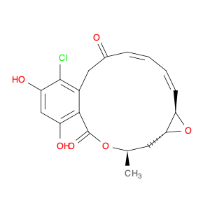 6H-Oxireno[e][2]benzoxacyclotetradecin-6,12(7H)-dione, 8-chloro-1a,14,15,15a-tetrahydro-9,11-dih...