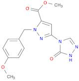 1H-Pyrazole-5-carboxylic acid, 3-(1,5-dihydro-5-oxo-4H-1,2,4-triazol-4-yl)-1-[(4-methoxyphenyl)met…