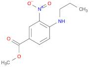 Benzoic acid, 3-nitro-4-(propylamino)-, methyl ester