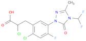 Benzenepropanoic acid, α,2-dichloro-5-[4-(difluoromethyl)-4,5-dihydro-3-methyl-5-oxo-1H-1,2,4-tria…