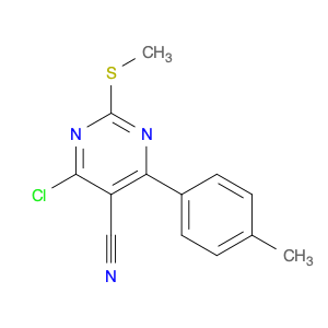 5-Pyrimidinecarbonitrile, 4-chloro-6-(4-methylphenyl)-2-(methylthio)-