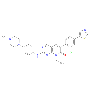 Pyrido[2,3-d]pyrimidin-7(8H)-one, 6-[2-chloro-4-(5-thiazolyl)phenyl]-8-ethyl-2-[[4-(4-methyl-1-pip…