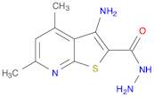 Thieno[2,3-b]pyridine-2-carboxylic acid, 3-amino-4,6-dimethyl-, hydrazide