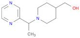 4-Piperidinemethanol, 1-[1-(2-pyrazinyl)ethyl]-