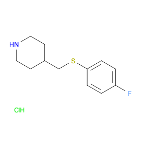 Piperidine, 4-[[(4-fluorophenyl)thio]methyl]-, hydrochloride (1:1)