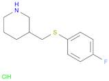 Piperidine, 3-[[(4-fluorophenyl)thio]methyl]-, hydrochloride (1:1)