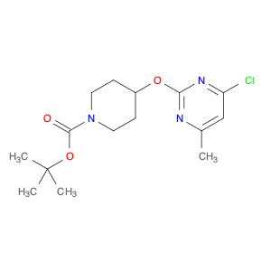 1-Piperidinecarboxylic acid, 4-[(4-chloro-6-methyl-2-pyrimidinyl)oxy]-, 1,1-dimethylethyl ester