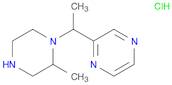 Pyrazine, 2-[1-(2-methyl-1-piperazinyl)ethyl]-, hydrochloride (1:1)