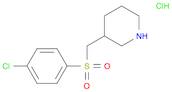 Piperidine, 3-[[(4-chlorophenyl)sulfonyl]methyl]-, hydrochloride (1:1)