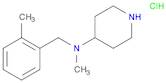 4-Piperidinamine, N-methyl-N-[(2-methylphenyl)methyl]-, hydrochloride (1:1)