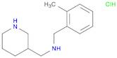 3-Piperidinemethanamine, N-[(2-methylphenyl)methyl]-, hydrochloride (1:1)